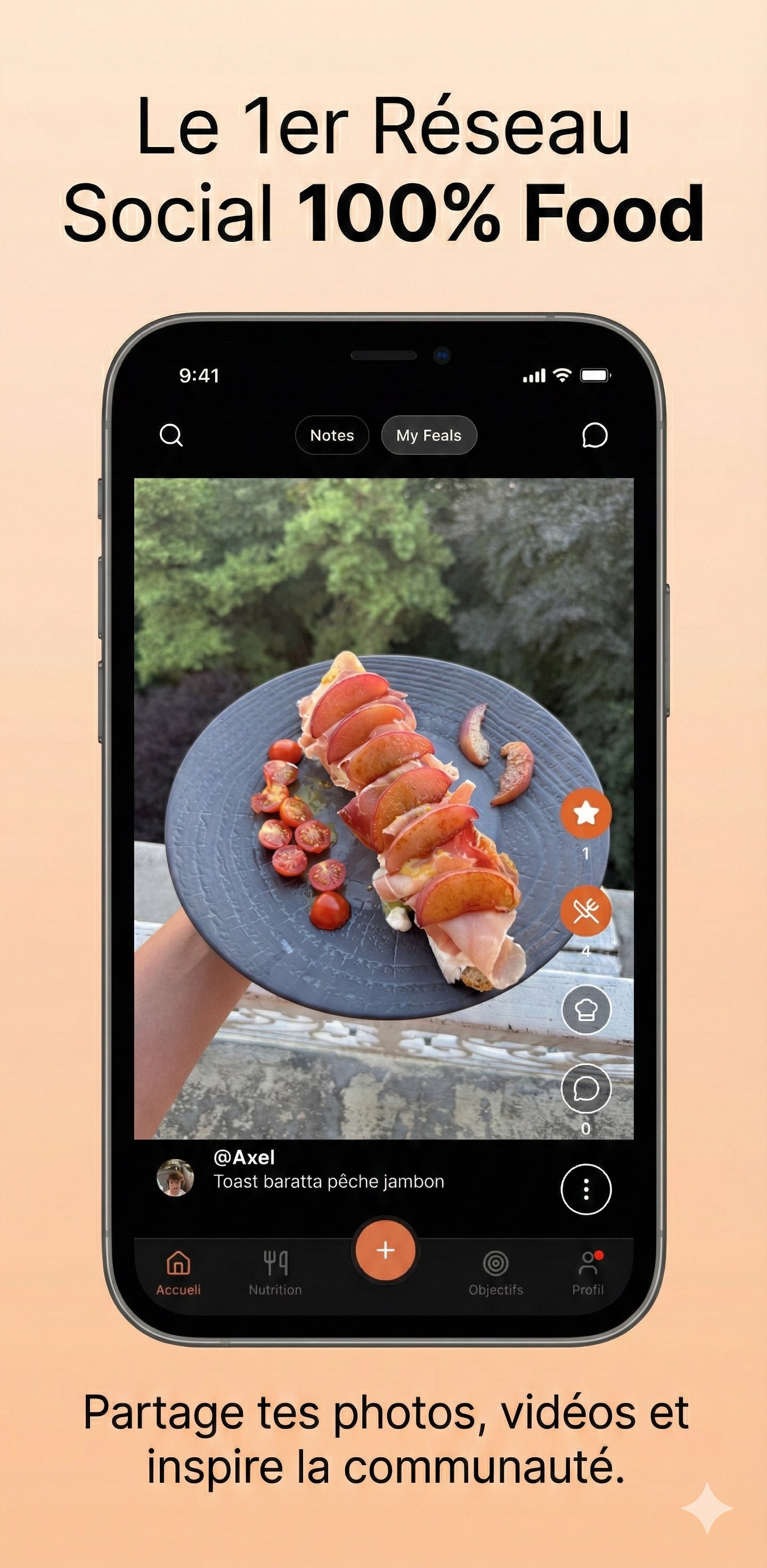 Le 1er Reseau Social 100% Food - Partage tes photos et inspire la communaute